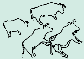 egyptian cows graphic